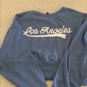 Los angeles blue cropped sweatshirt
